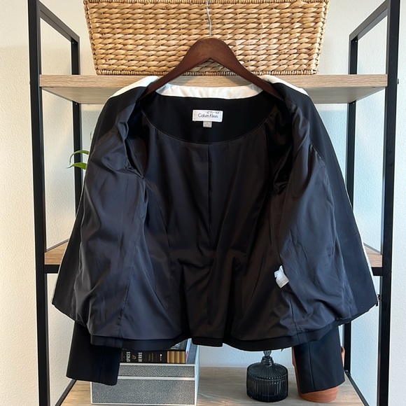 Calvin Klein Zip Front Modern Blazer, 10P - Picture 5 of 6